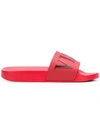 Valentino Garavani Vltn Logo Pvc Slide Sandals In Red