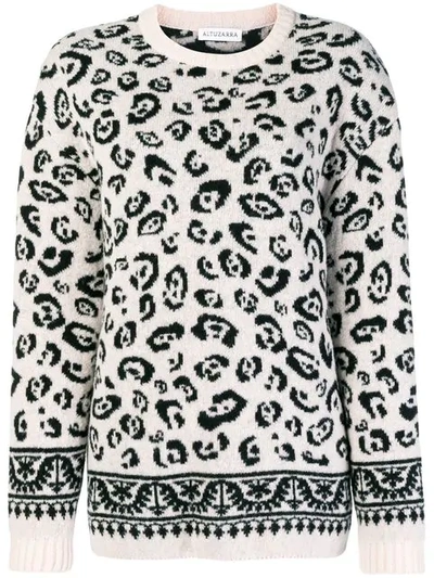 Altuzarra Casablanca Merino Wool-blend Jacquard Sweater In Neutrals