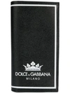 DOLCE & GABBANA logo印花牛皮卡夹