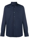 Prada Button-up Long-sleeve Shirt In Blue