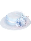 GIGI BURRIS MILLINERY FLORAL EMBELLISHED HAT