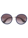 GUCCI ROUND FRAME METAL SUNGLASSES