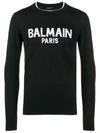 BALMAIN logo嵌花套头衫