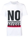 Neil Barrett Men's No Access Graphic T-shirt In White