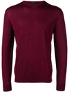 Prada Round Neck Sweatshirt - Red In Red