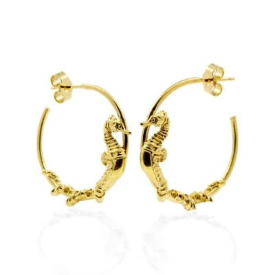 Lee Renee Seahorse Hoop Earrings – Gold