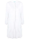 MELISSA ODABASH MELISSA ODABASH EMBROIDERED SHIRT DRESS - WHITE