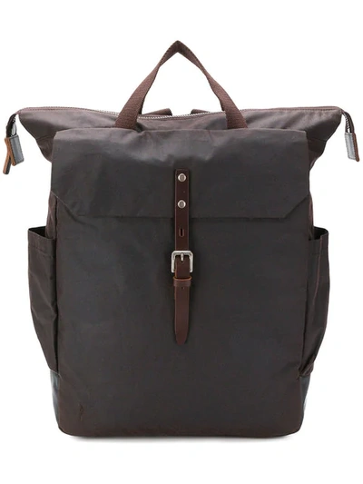 Ally Capellino Fin Waxed Rucksack In Brown