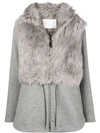 FABIANA FILIPPI FABIANA FILIPPI FUR ZIPPED JACKET - GREY