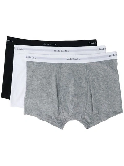 Paul Smith Three-pack Stretch Organic Cotton-jersey Boxer Briefs In Neutral