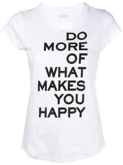 Zadig & Voltaire Slogan Short-sleeve T-shirt In White