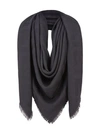 Fendi Ff Motif Shawl Scarf In Black