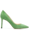 Jimmy Choo Romy 100 Pumps In Green