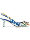 DOLCE & GABBANA FLORAL POINTED PUMPS