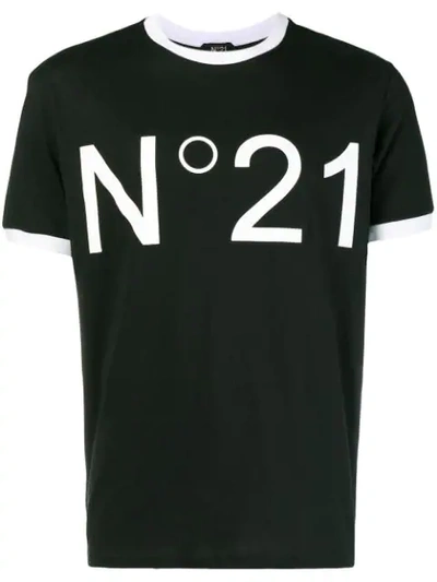 N°21 Nº21 Printed Logo T-shirt - 黑色 In Black
