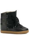 Isabel Marant 70mm Nowles Shearling Wedged In Black