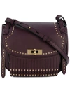 BALLY BALLY STUDDED SADDLE BAG - PINK