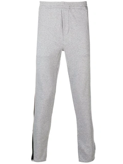 Polo Ralph Lauren 条纹细节全棉运动裤 In Grey