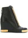 CASADEI CHAIN EMBELLISHED WEDGE trainers