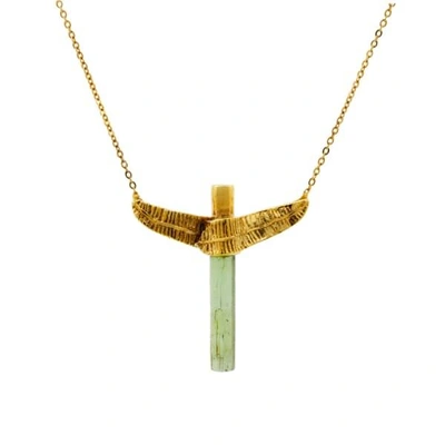 Lee Renee Banana Leaf Tourmaline Totem Necklace