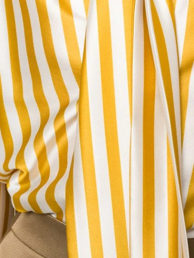 Luisa Cerano Striped Long-sleeve Shirt - Yellow