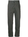 ANN DEMEULEMEESTER ANN DEMEULEMEESTER STRIPED TROUSERS - BLACK