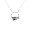 Lee Renee Rose Halo Diamond & Tourmaline Necklace – Silver