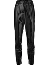 Msgm Pvc Track Pants In Black