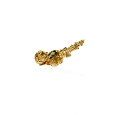 Lee Renee Rose Diamond & Tourmaline Slider Earring Single - Gold