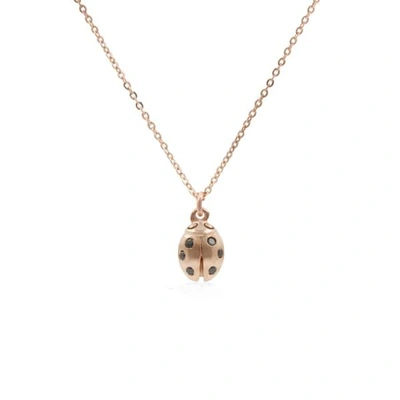 Lee Renee Ladybird Black Diamond Necklace