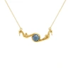 Lee Renee Seahorse Blue Topaz Necklace – Gold