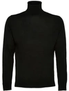 PRADA PRADA ROLL NECK KNITTED SWEATER - BLACK