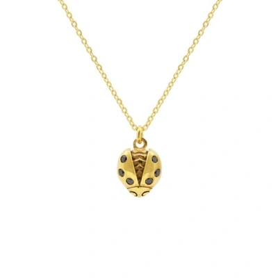 Lee Renee Ladybird Black Diamond Necklace