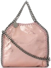 Stella Mccartney Tiny Falabella Metallic Tote In Pink