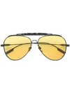 JACQUES MARIE MAGE JACQUES MARIE MAGE AVIATOR SHAPED SUNGLASSES - BLACK