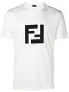 FENDI FENDI T-SHIRT MIT LOGO-PRINT - WEIß