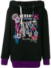 VERSUS EMBROIDERED GRAPHIC HOODY