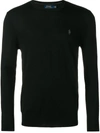 POLO RALPH LAUREN EMBROIDERED LOGO MERINO WOOL JUMPER