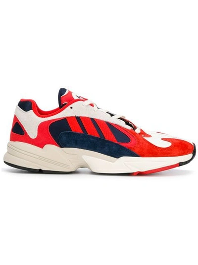 Adidas Originals Yung 1 Nubuck And Mesh Trainers In Red