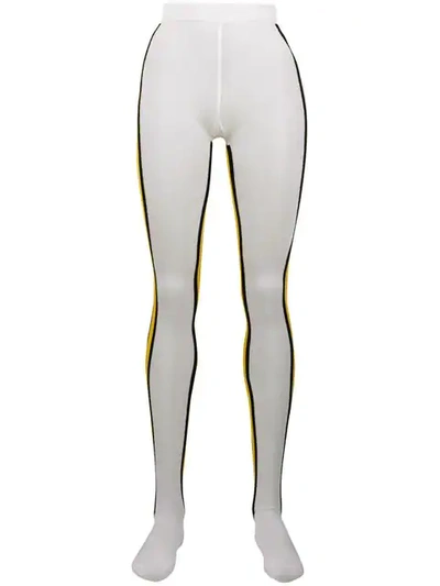 Calvin Klein 205w39nyc Side Stripe Tights In White