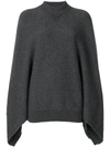 GIVENCHY GIVENCHY PONCHO STYLE JUMPER - GREY