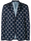 GUCCI GUCCI GG FORMAL JACKET - BLUE