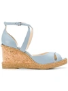 JIMMY CHOO ALANAH 80 WEDGE SANDALS