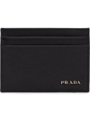 Prada Saffiano Cardholder In Black