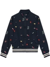 GUCCI EMBROIDERED COTTON BOMBER JACKET