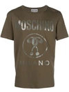 MOSCHINO MOSCHINO FOILED LOGO T-SHIRT - GREEN