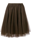 P.A.R.O.S.H PLEATED TULLE SKIRT