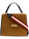 BALLY BALLY TWIST LOCK TOTE BAG - BROWN