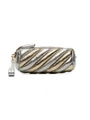 ANYA HINDMARCH SILVER AND GOLD METALLIC MARSHMALLOW LEATHER CLUTCH