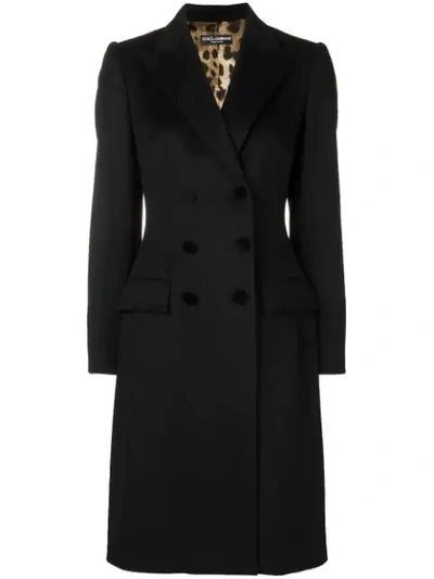 Dolce & Gabbana Double-breasted Wool And Cashmere-blend Coat In Grey Melange